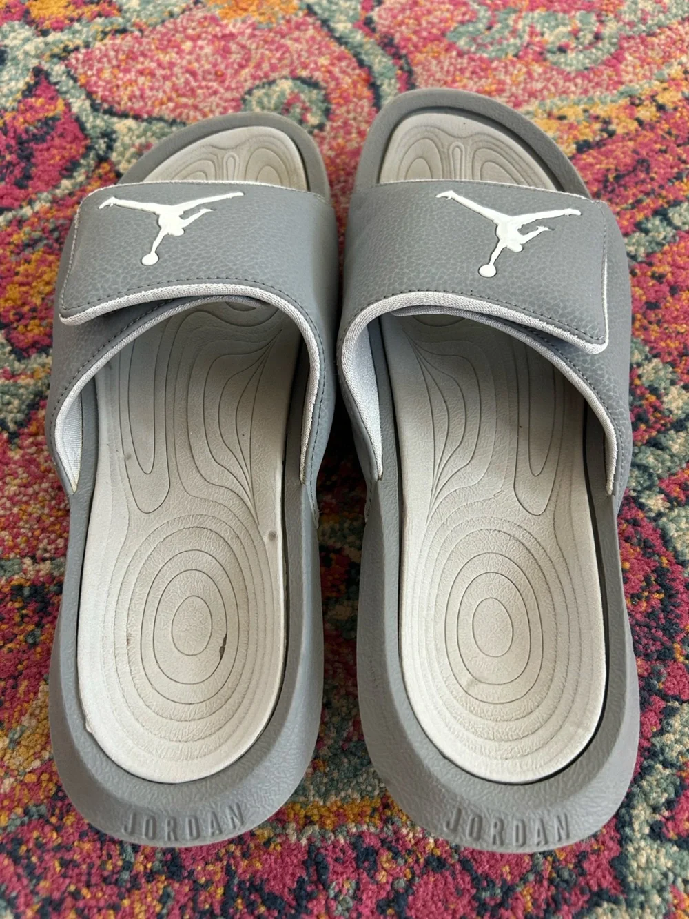 Nike | Mens ‘Cool Grey/White Wolf’ Hydro 6 Jordan Adjustable Slide Sandals Sz 11